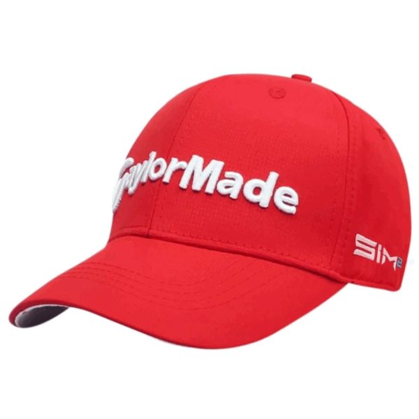 red taylormade hat